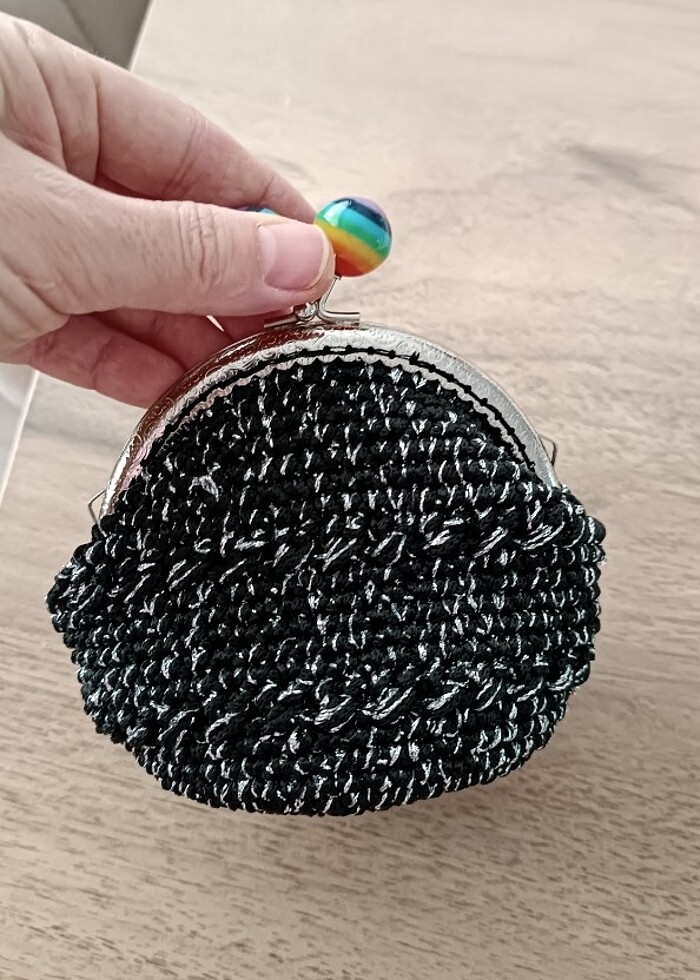 Siyah simli cuzdan - Görsel 2