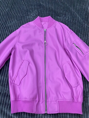 Bershka Pembe Deri Ceket