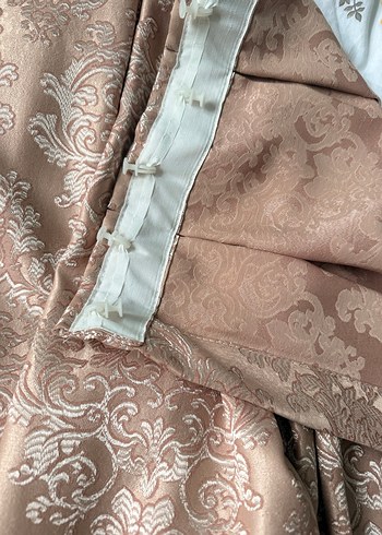 Pudra pembe arası Parlak Düz Fon Perde - Görsel 2