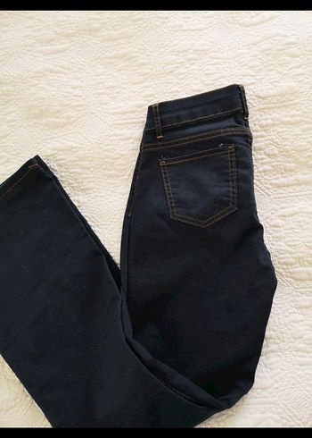 Defacto Lacivert Kadın İspanyol paça jean pantolon