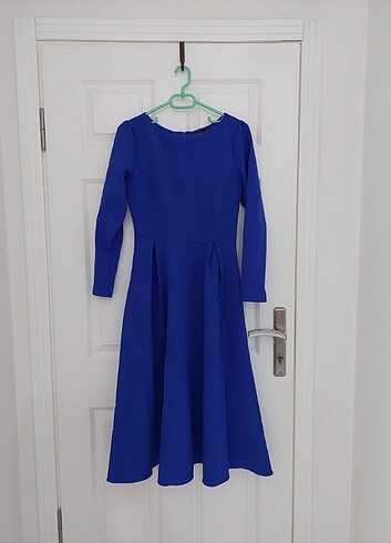 36 Beden mavi Renk Abiye elbise