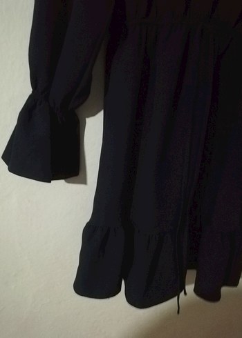 Nakışlı Siyah Bohem Uzun Kollu Elbise - Görsel 5