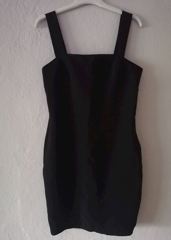 Siyah Askılı Midi Kadın Elbise - Görsel 2