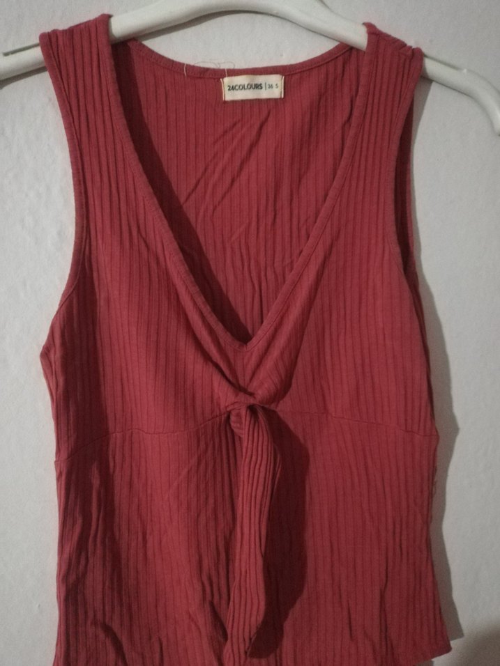 V Yaka Drapeli Kadın - Görsel 2