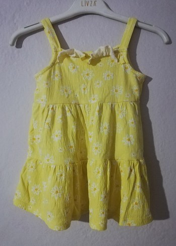 Sarı Kolsuz Kız Çocuk Elbisesi - Görsel 2
