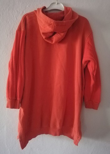 Kapüşonlu Uzun Kollu Kadın Sweatshirt s. M yazıyor L uygun - Görsel 6