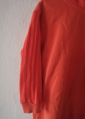 Kapüşonlu Uzun Kollu Kadın Sweatshirt s. M yazıyor L uygun - Görsel 2