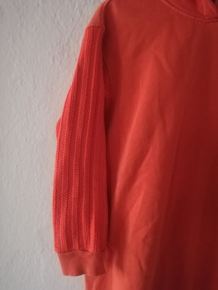 Kapüşonlu Uzun Kollu Kadın Sweatshirt s. M yazıyor L uygun - Görsel 2