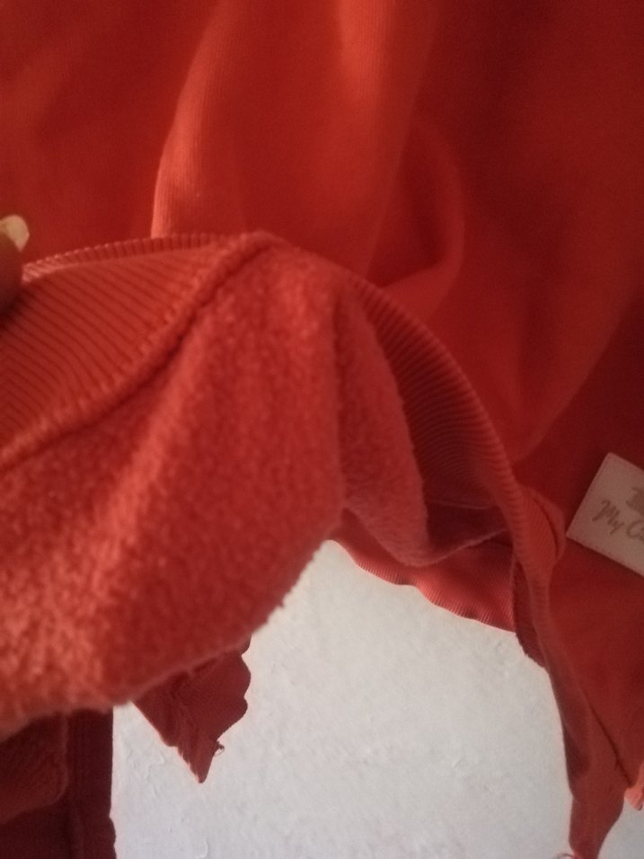 Kapüşonlu Uzun Kollu Kadın Sweatshirt s. M yazıyor L uygun - Görsel 5