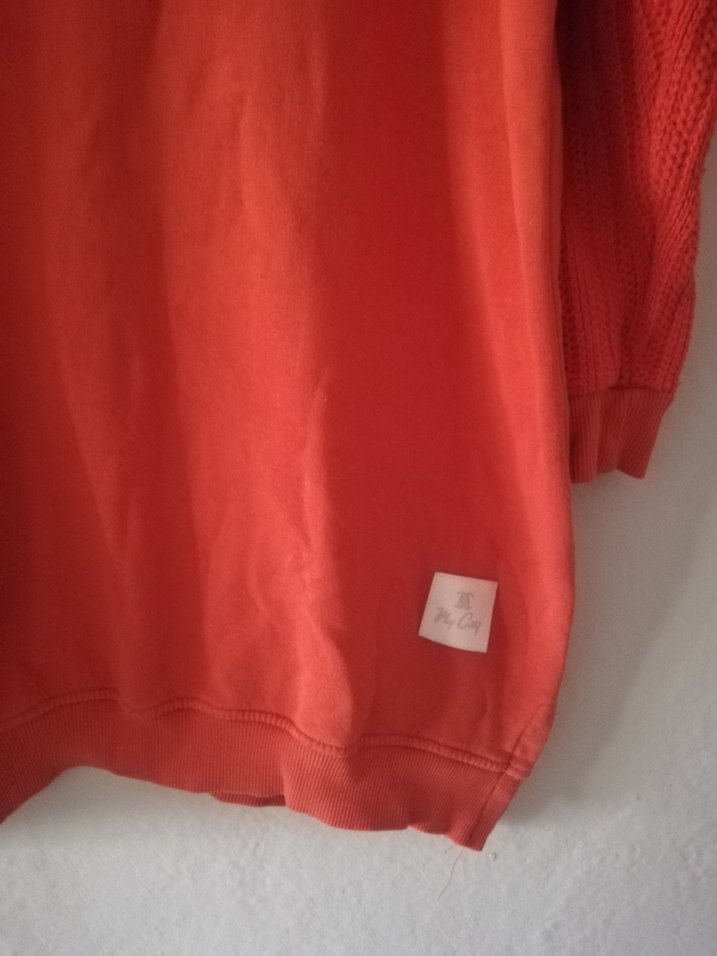 Kapüşonlu Uzun Kollu Kadın Sweatshirt s. M yazıyor L uygun - Görsel 4