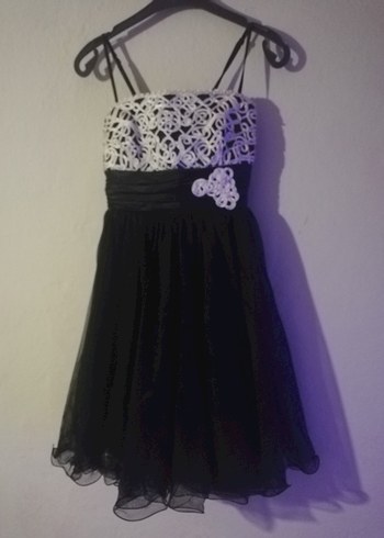 Dantel Detaylı Siyah Midi Strappy Elbise - Görsel 3