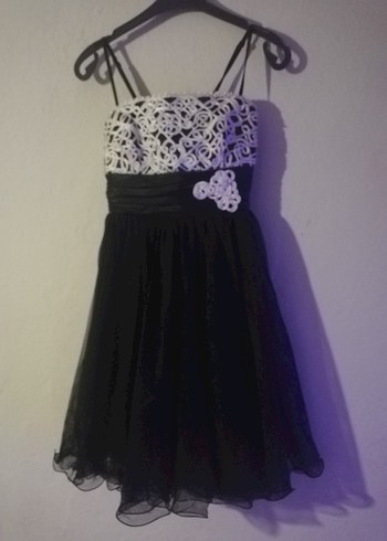 Dantel Detaylı Siyah Midi Strappy Elbise - Görsel 2