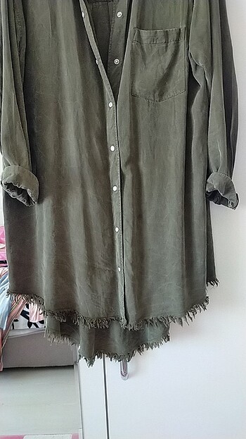 Diğer Oversize yıkama kumaş gömlek