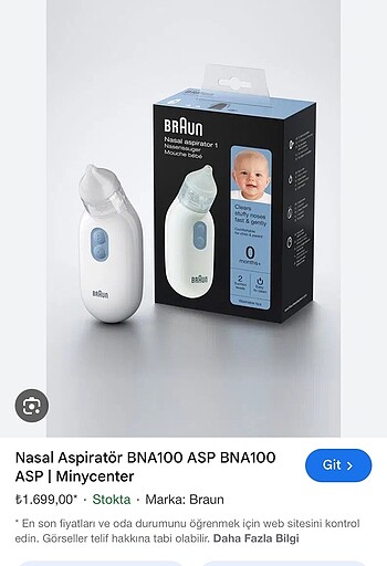 Beden BRAUN NASAL ASPİRATÖR