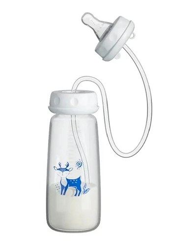 Beyaz Çocuk Termos Şişesi Renki Geyik Desenli - Görsel 4