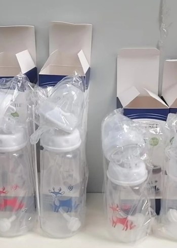 Beyaz Çocuk Termos Şişesi Renki Geyik Desenli - Görsel 3