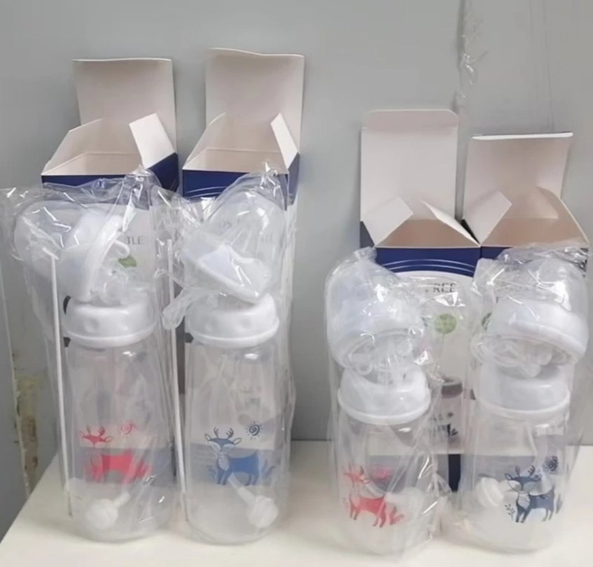 Beyaz Çocuk Termos Şişesi Renki Geyik Desenli - Görsel 3