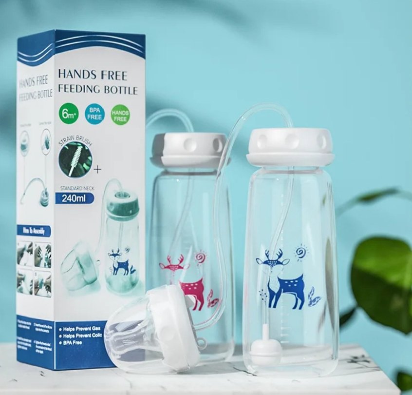 Beyaz Çocuk Termos Şişesi Renki Geyik Desenli - Görsel 2