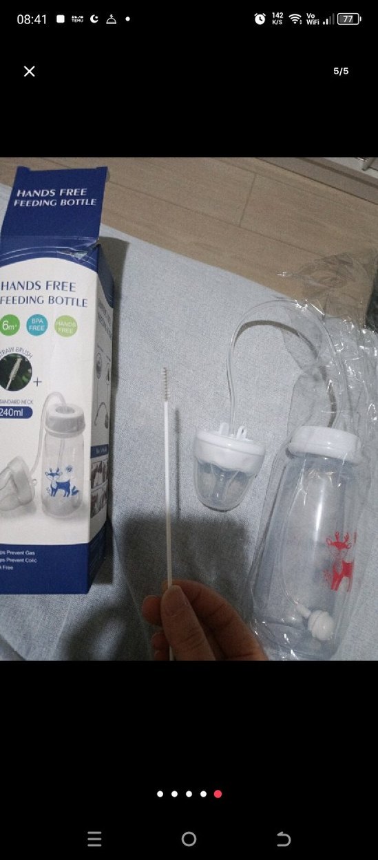 Beyaz Eller Serbest Bebek Biberonu - Görsel 2