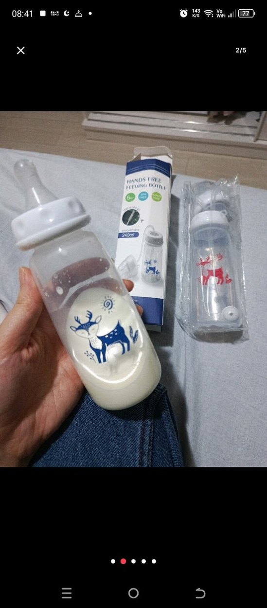 Beyaz Eller Serbest Bebek Biberonu - Görsel 3