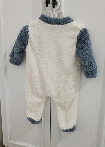 Renkli Nakışlı Erkek Bebek Peluş Tulum - Görsel 3