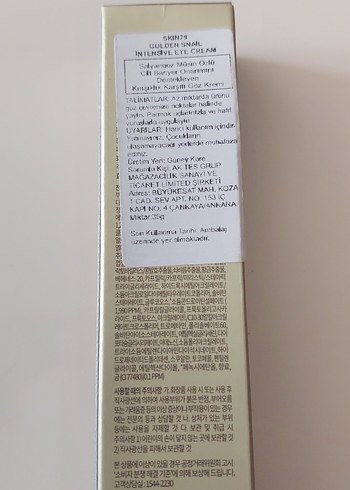 Golden Snail Yoğun Nemlendirici Göz Kremi - Görsel 2