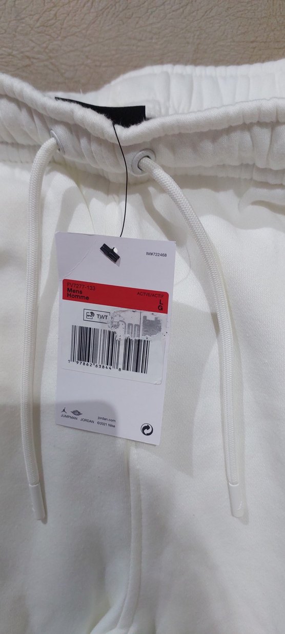 Erkek Beyaz Rahat Kesim Eşofman Altı - Görsel 2