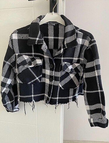Crop ceket