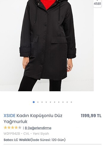 40 Beden siyah Renk Trençkot yağmurluk