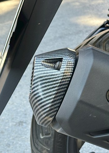 Honda pcx karbon egzoz uç muhafazası siyah - Görsel 2