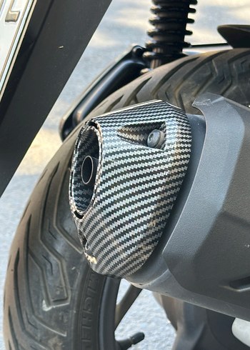 Honda pcx karbon egzoz uç muhafazası siyah - Görsel 4