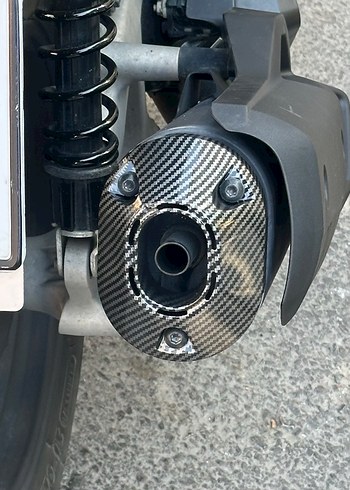 Honda pcx karbon egzoz uç muhafazası siyah - Görsel 3