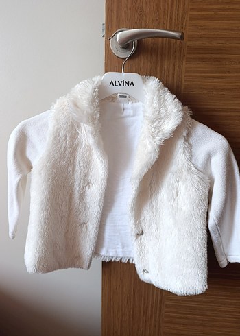 Kız Çocuk Beyaz Kürklü Bolero - Görsel 2