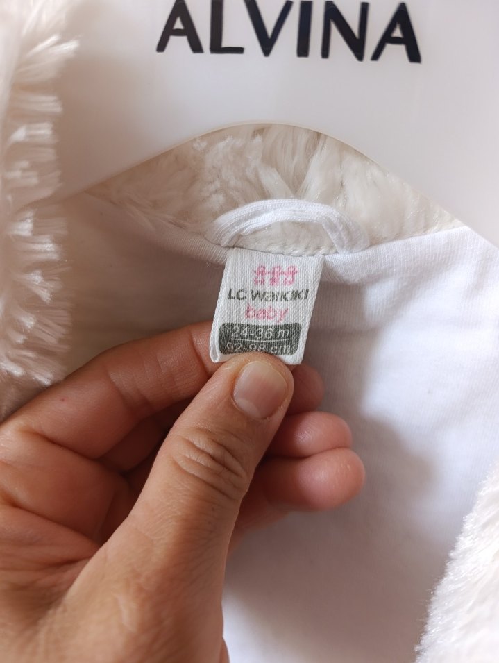 Kız Çocuk Beyaz Kürklü Bolero - Görsel 4