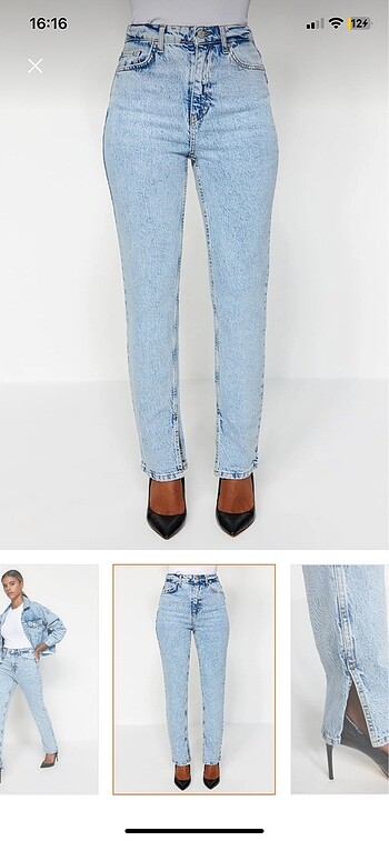34 Beden ETİKETLİ TRENDYOLMİLLA MAVİ STRAİGHT JEANS