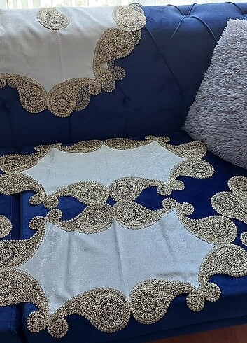Gold Salon dantel takımı 5 parça ve yatak odasi takimi 3 parça