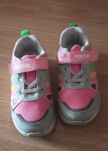 Kız Çocuk Pembe Bağcıklı ve Cırt Cırtlı Spor Ayakkabı - Görsel 2