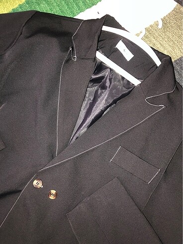 l Beden siyah Renk detaylı crop blazer ceket aliexpress