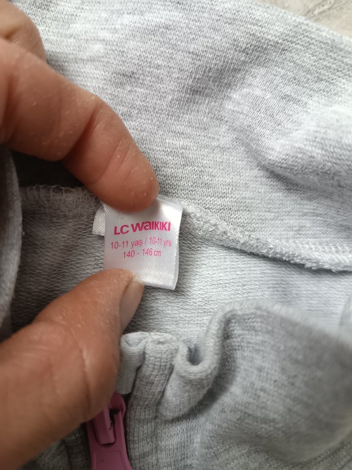 Unicorn Baskılı Gri Pamuklu bluz - Görsel 3