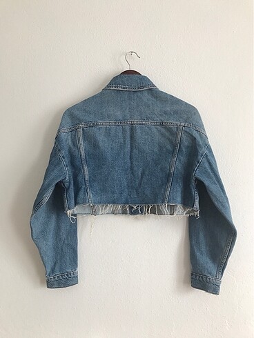 s Beden lacivert Renk Topshop crop kot ceket