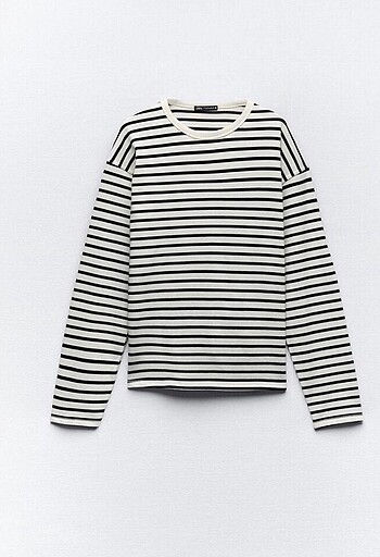Zara çizgili sweatshirt