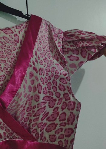 y2k vintage 00s it girl leopar elbise - Görsel 3