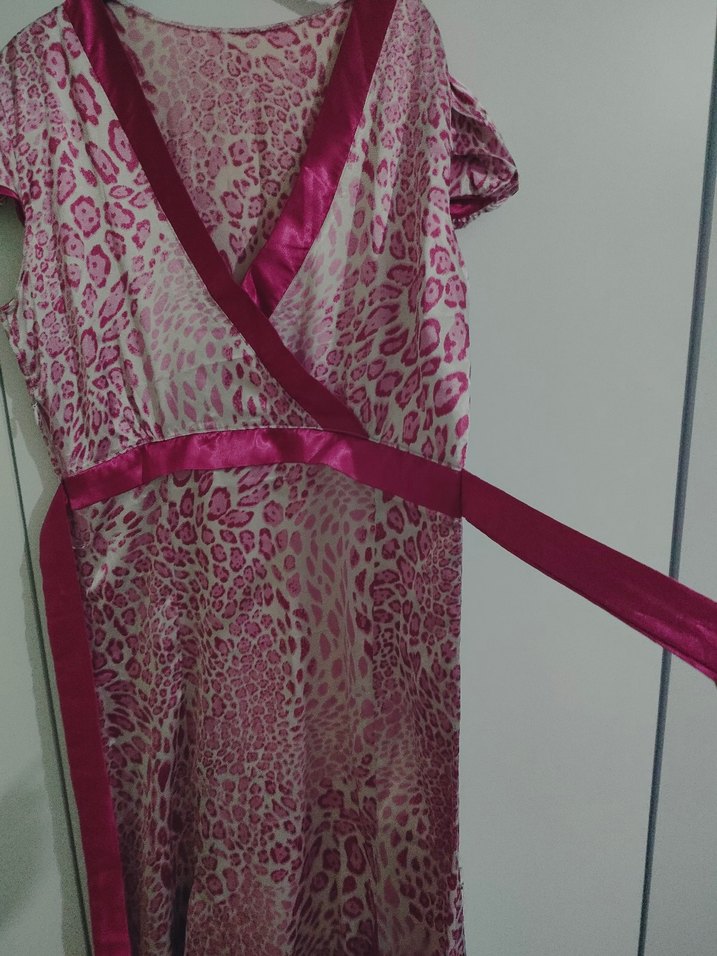 y2k vintage 00s it girl leopar elbise - Görsel 5