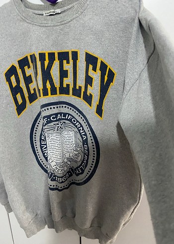 Gri Baskılı Kadın Sweatshirt - Görsel 4