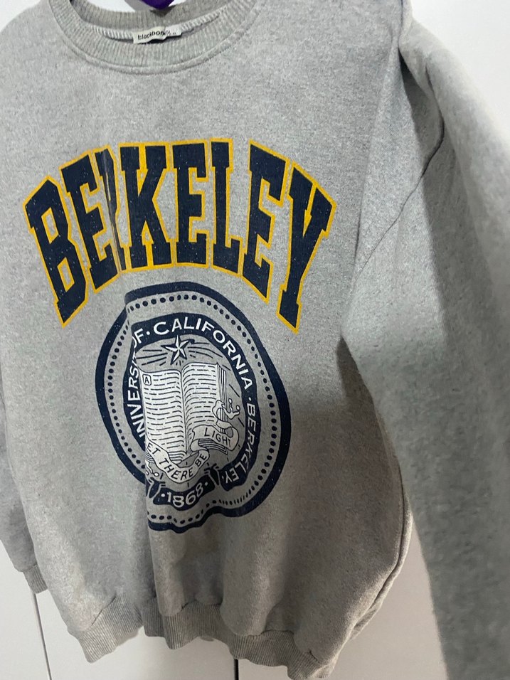 Gri Baskılı Kadın Sweatshirt - Görsel 4