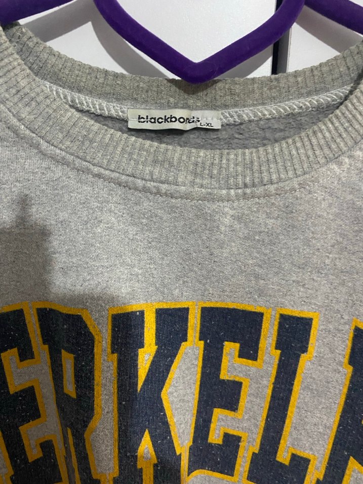 Gri Baskılı Kadın Sweatshirt - Görsel 2