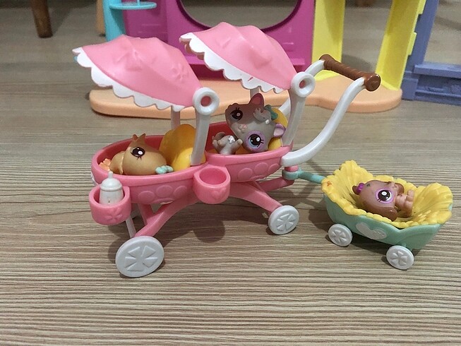 Beden ORJİNAL LPS sunny stroll with babies bebek minişler