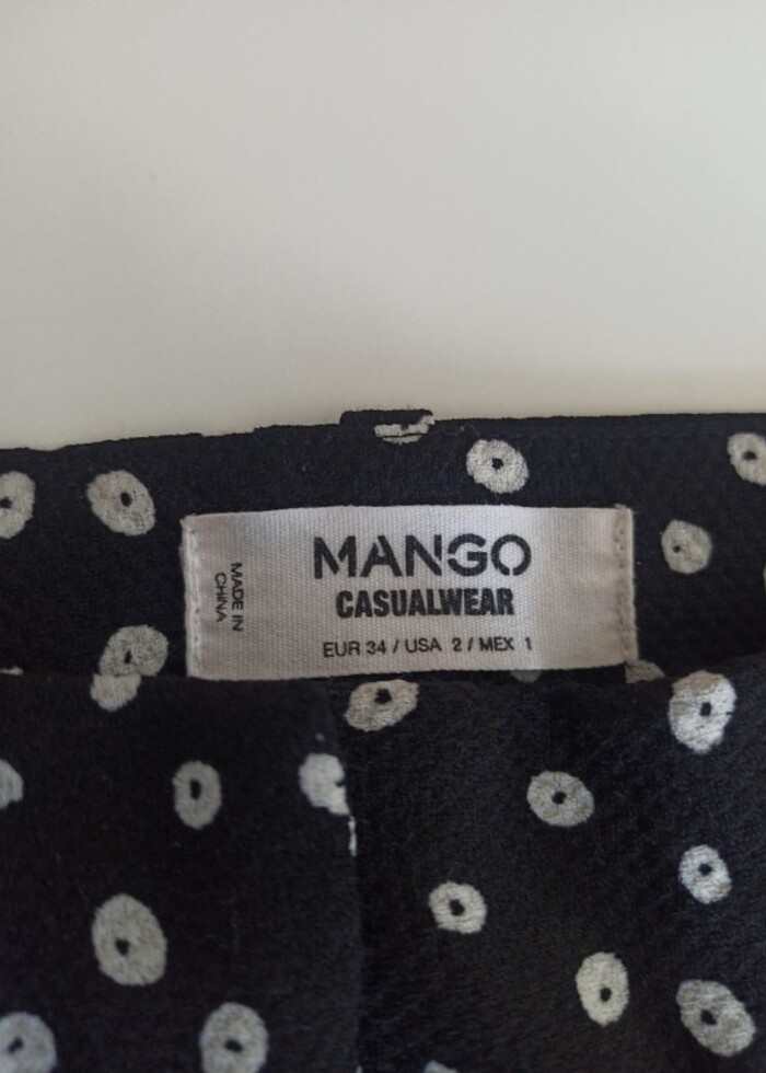 Mango çift pile detaylı dokulu rahat kesim pantolon  - Görsel 2