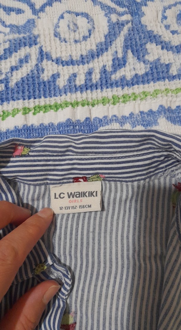 Nakışlı Düğmeli Gri Bohem Kadın Gömlek - Görsel 4