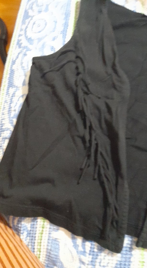 Siyah V Yaka Salaş Kadın Yelek - Görsel 2